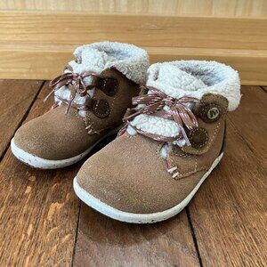 Merrell Little Kid Bare Steps Cocoa Jr Boot sz 7